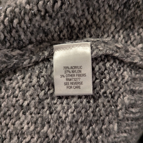 Apt 9 Open Front Charcoal Cardigan Size Large - Picture 5 of 6